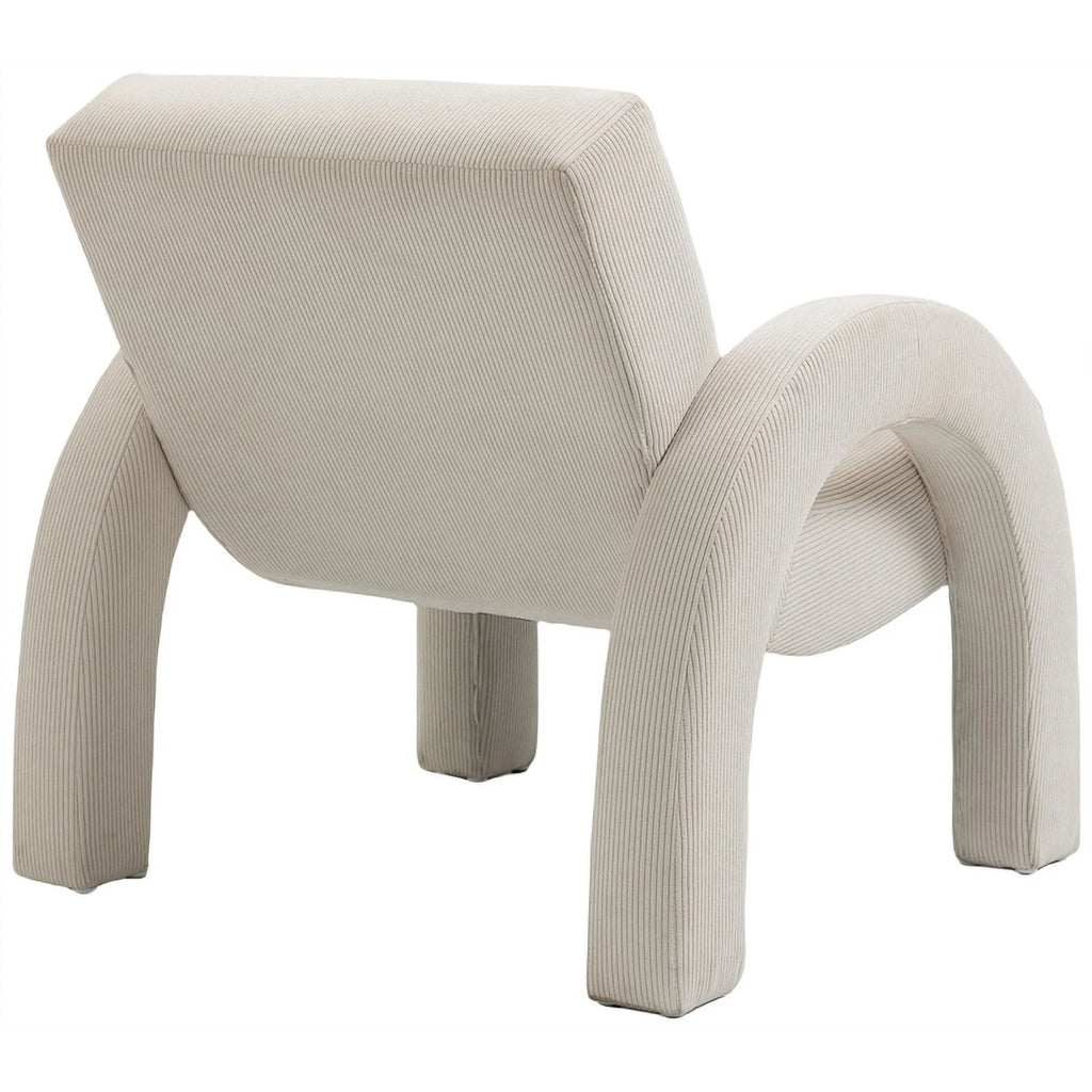 Cream Corduroy Accent Chair O3667