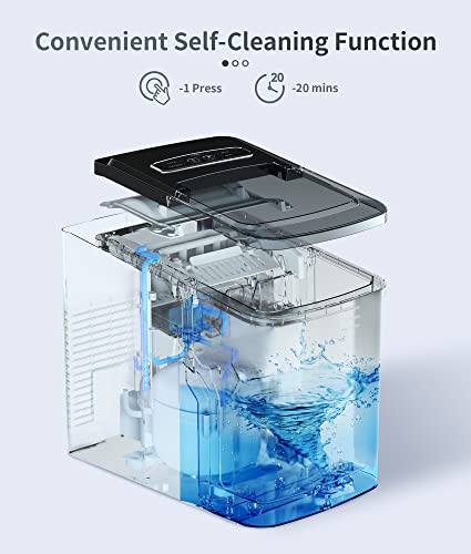 Nugget Ice Maker Countertop 33 lbs Self-Cleaning Stainless Steel S4215