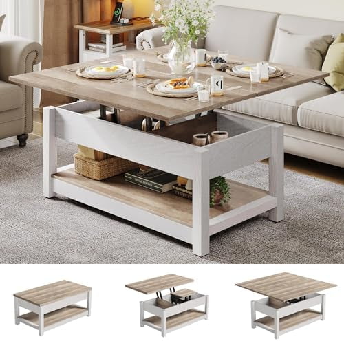 Lift Top Coffee Table Rustic Brown U93459