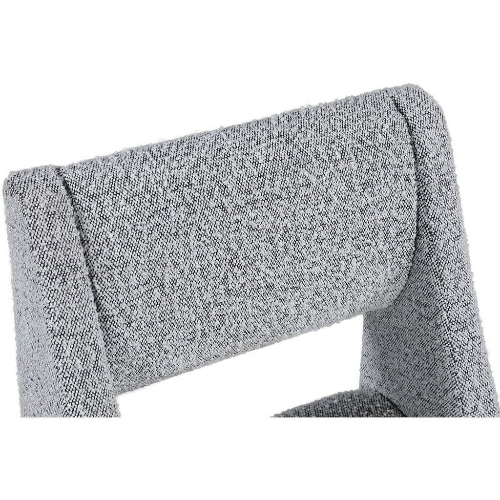 Grey Boucle Fabric Dining Chair Z388825