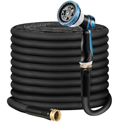 100 ft Flexible Tangle Free Garden Hose with 10 Function Nozzle H81476