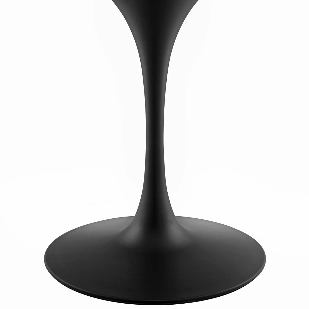 Round Dining Table Wood Metal Steel Black White G413
