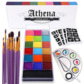 20 Colors Face Body Paint Oil Makeup Set with Mixing Palette and Brushes B474