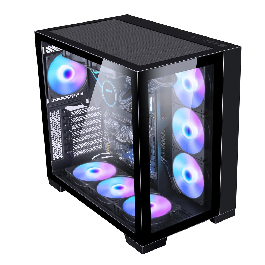 ATX Gaming Computer Case with 4 ARGB Fans C617091