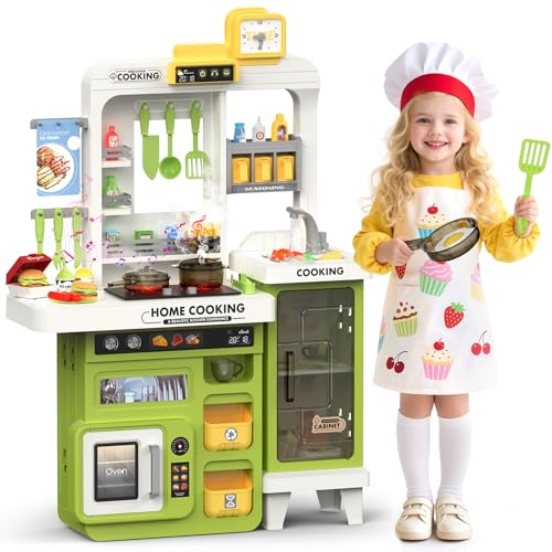 68 PCS Toddler Kitchen Playset with Light & Sound U1712
