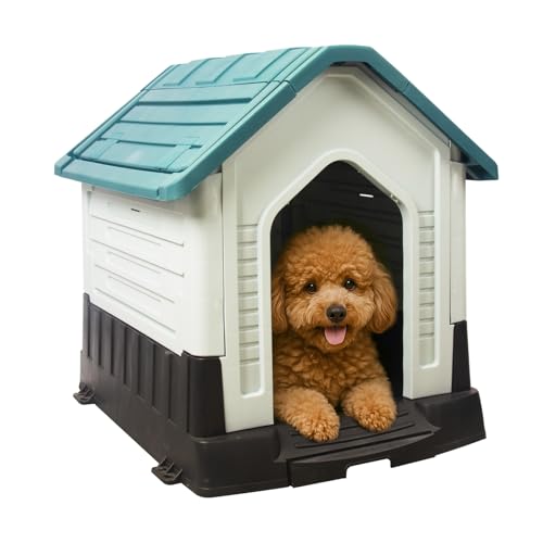 Waterproof Plastic Dog House with Air Vents and Elevated Floor U8539