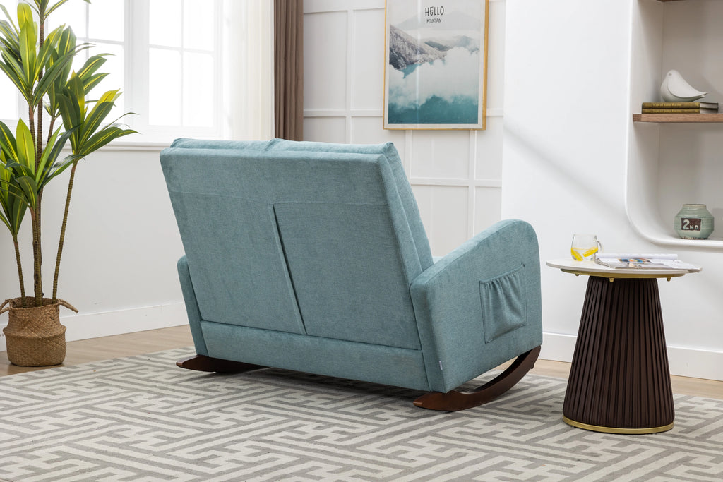 Oversized Upholstered Wingback Rocking Chair L332176