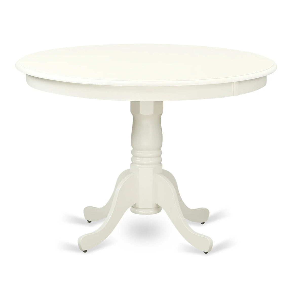 5-Piece Dining Table And 4 Wood Seat Chairs Linen White W397982