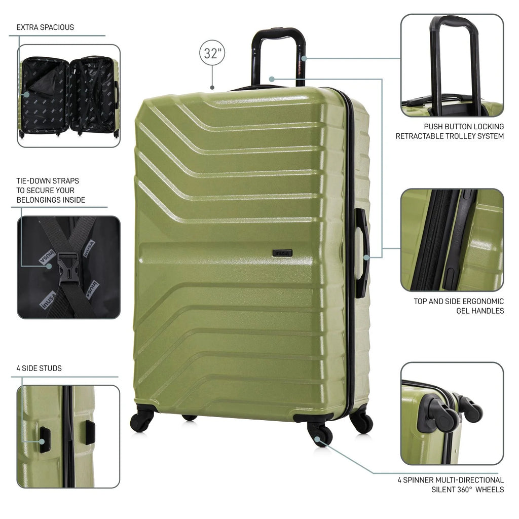 32" Hardside Lightweight Checked Luggage with Spinner Wheels E9483