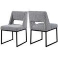 Grey Boucle Fabric Dining Chair Z388825