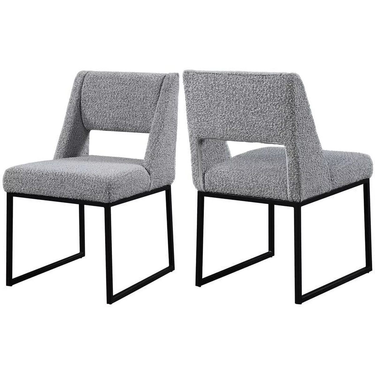 Grey Boucle Fabric Dining Chair Z388825