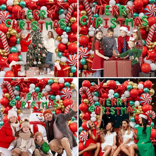 143 Pcs Christmas Balloon Garland Arch Kit I3686