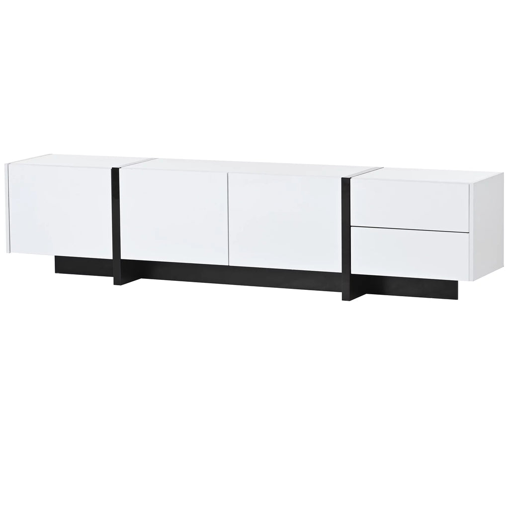 White Rectangle TV Stand for 80 inch TV U78217