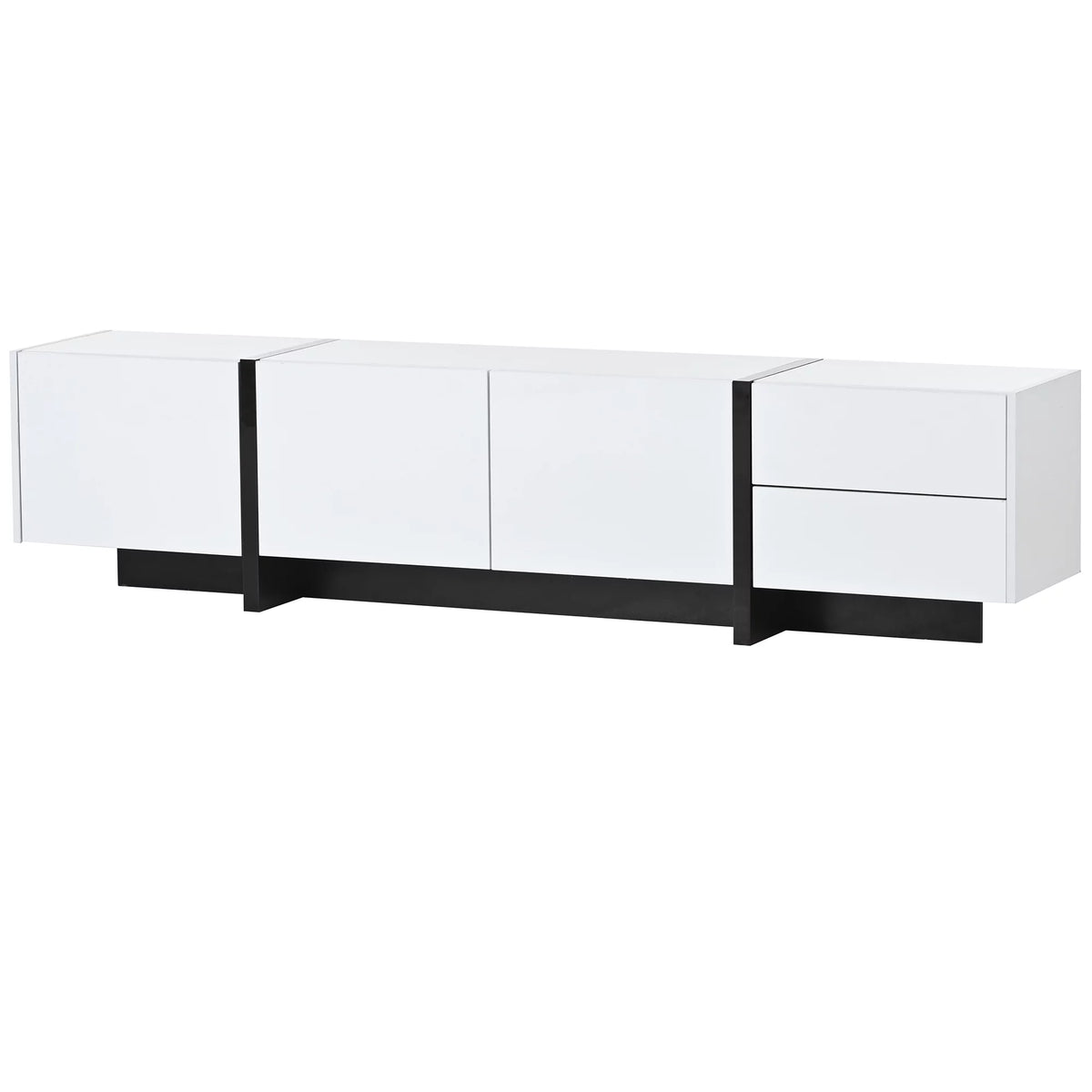 White Rectangle TV Stand for 80 inch TV U78217