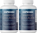 Marine Collagen Supplement Pills 1800mg Hydrolyzed Collagen Peptides with Hyaluronic Acid Vitamin C 240 Capsules S337996