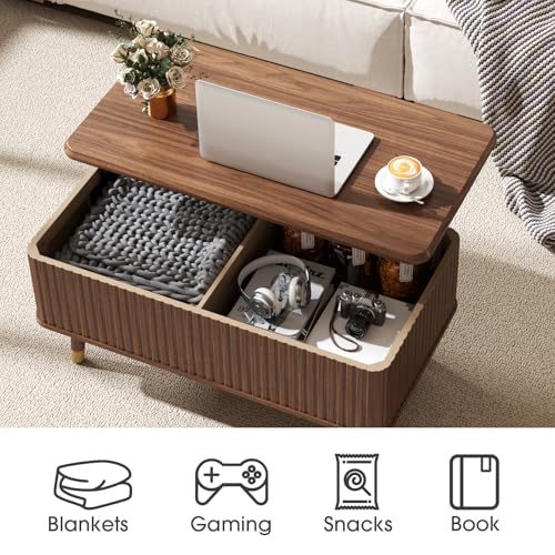 Lift Top Coffee Table with Storage Shelf I57491
