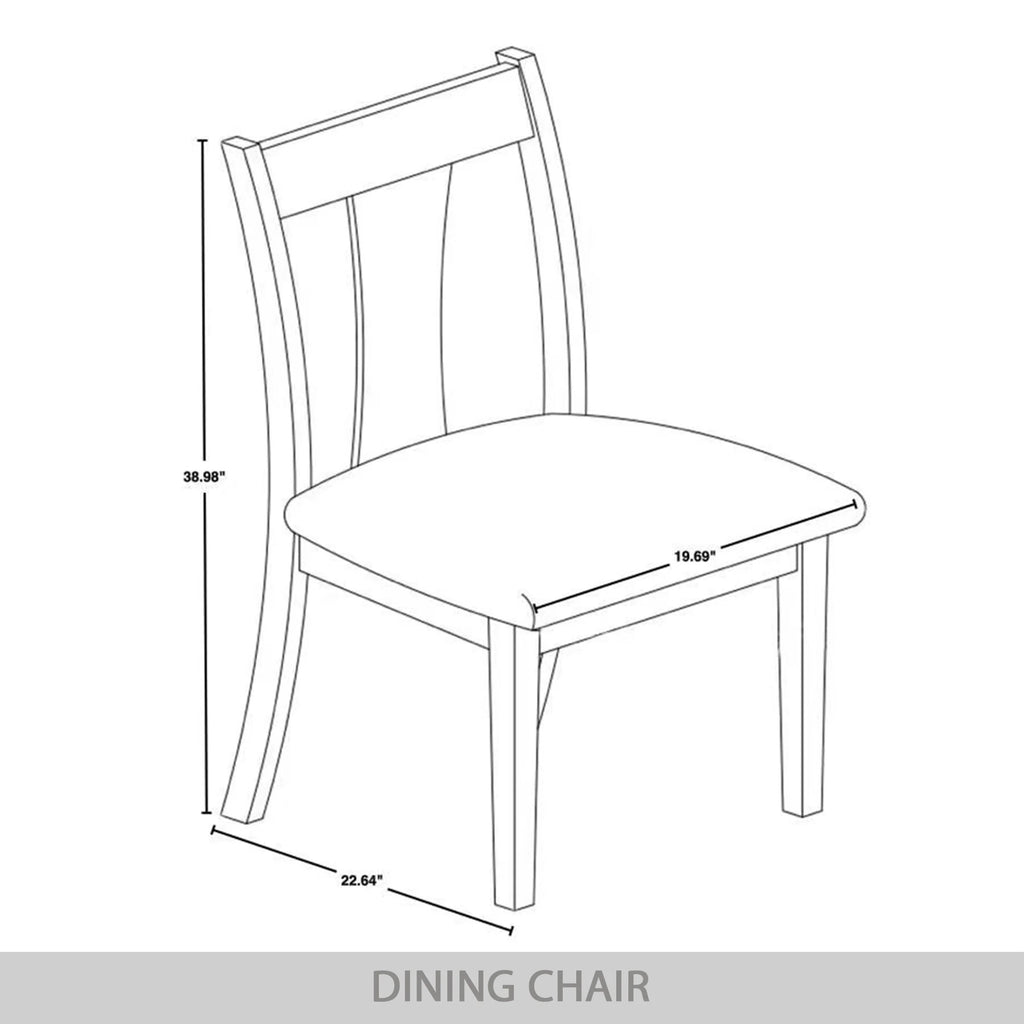 Minimalist Wooden Dining Chair Set of 2 White Y23361