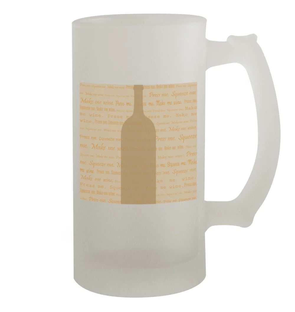 16oz Frosted Glass Beer Stein Y593