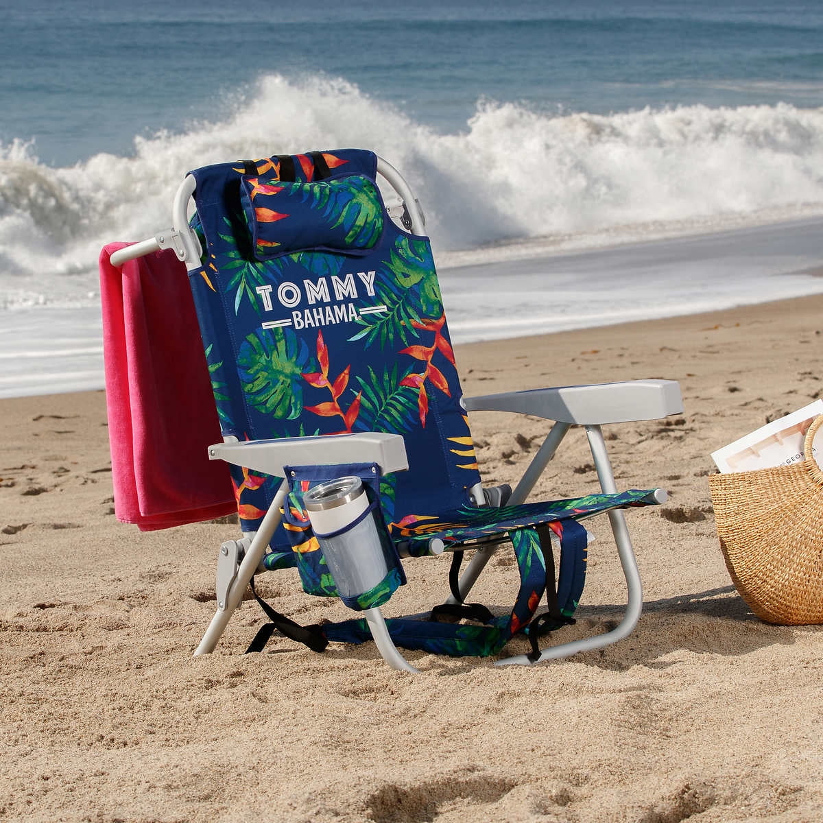 Beach Chair 2-pack Green Leaves J66760
