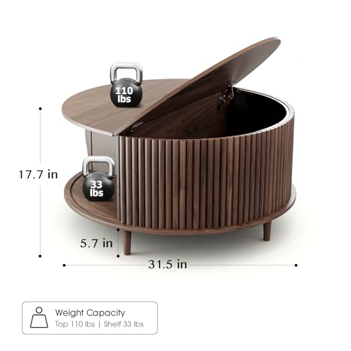 Lift Top Coffee Table with Storage Shelf I57491