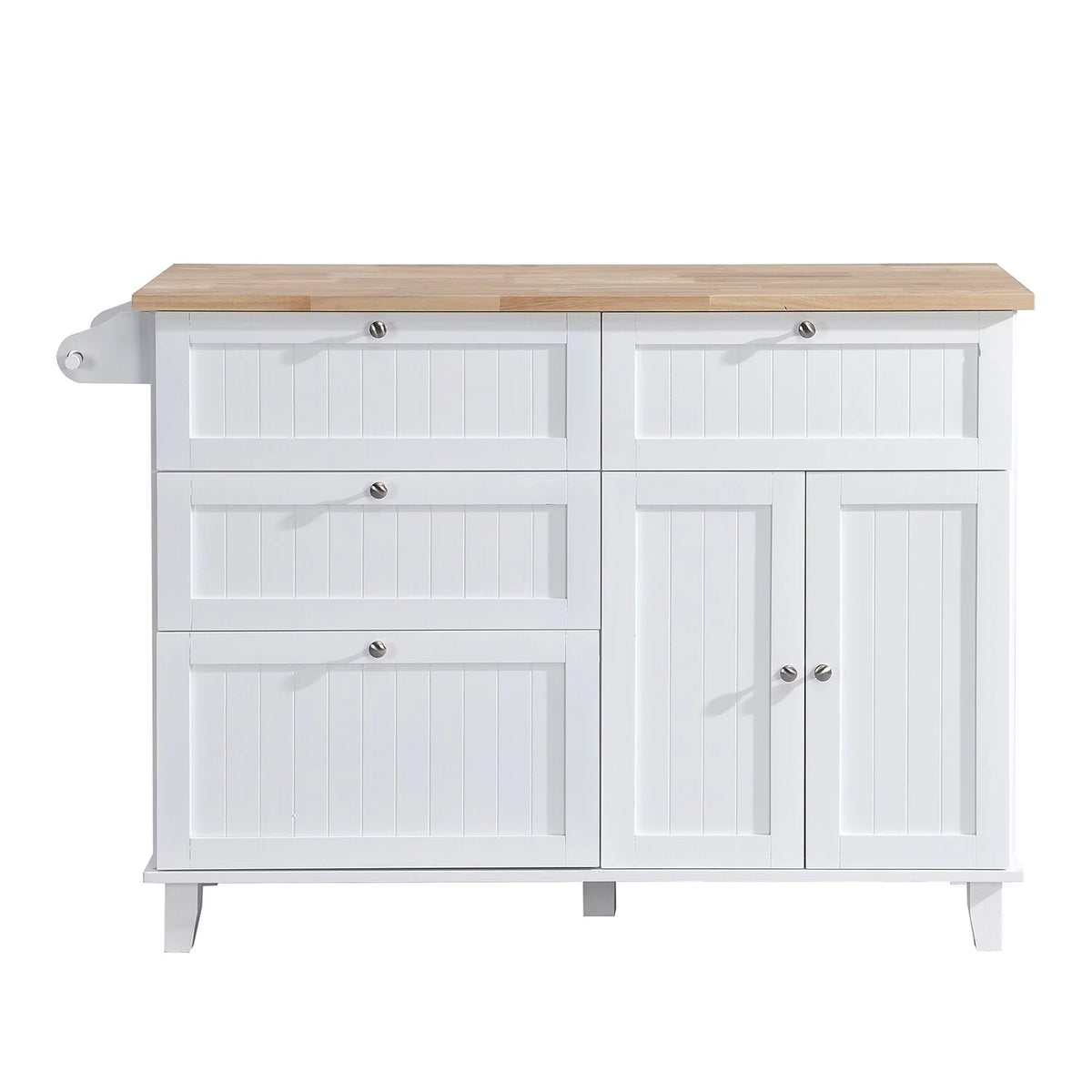 Blue Kitchen Island Set with Drop Leaf and 2 Seatings I736