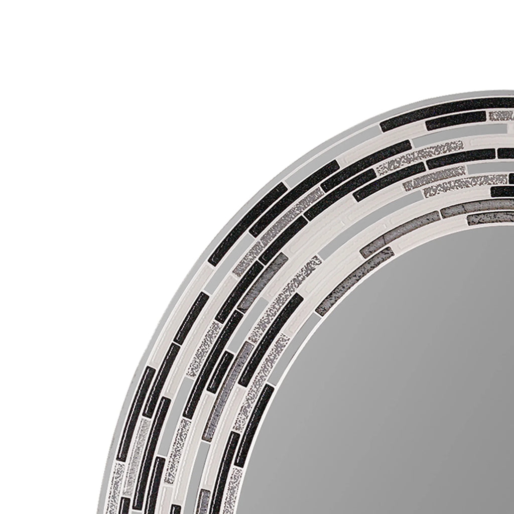Charcoal Framed Oval Wall Vanity Mirror 23" x 29" W9914
