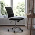 Black LeatherSoft Executive Swivel Office Chair L5872
