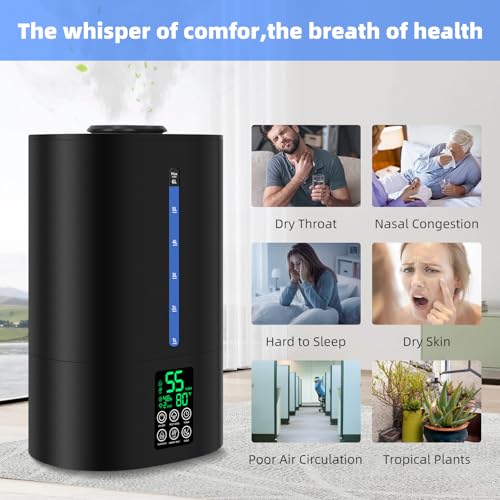 6L Cool and Warm Humidifiers Black H6234