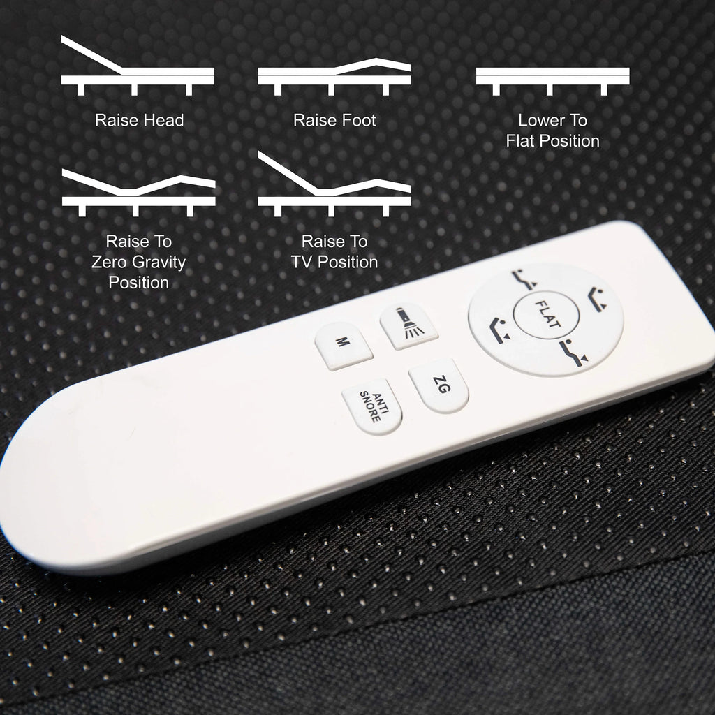 Black Twin XL Adjustable Bed Frame with Wireless Remote Y348848