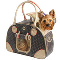 Fashion Pu Leather Dog Carrier Handbag Purse Cat Tote Bag I14587