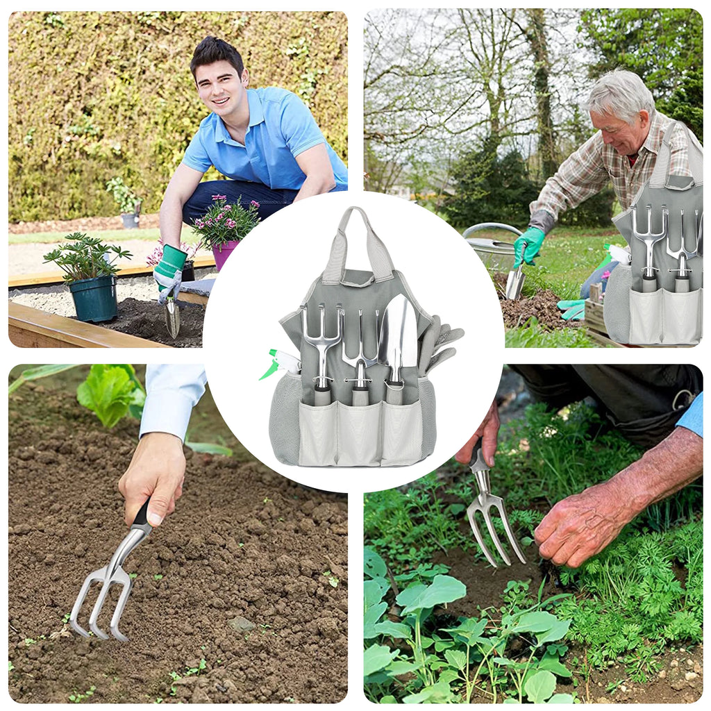 Aluminum Alloy Garden Tool Kit with Storage Tote Bag A310