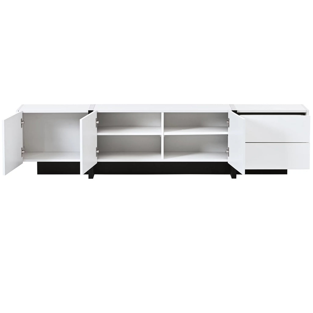 White Rectangle TV Stand for 80 inch TV U78217