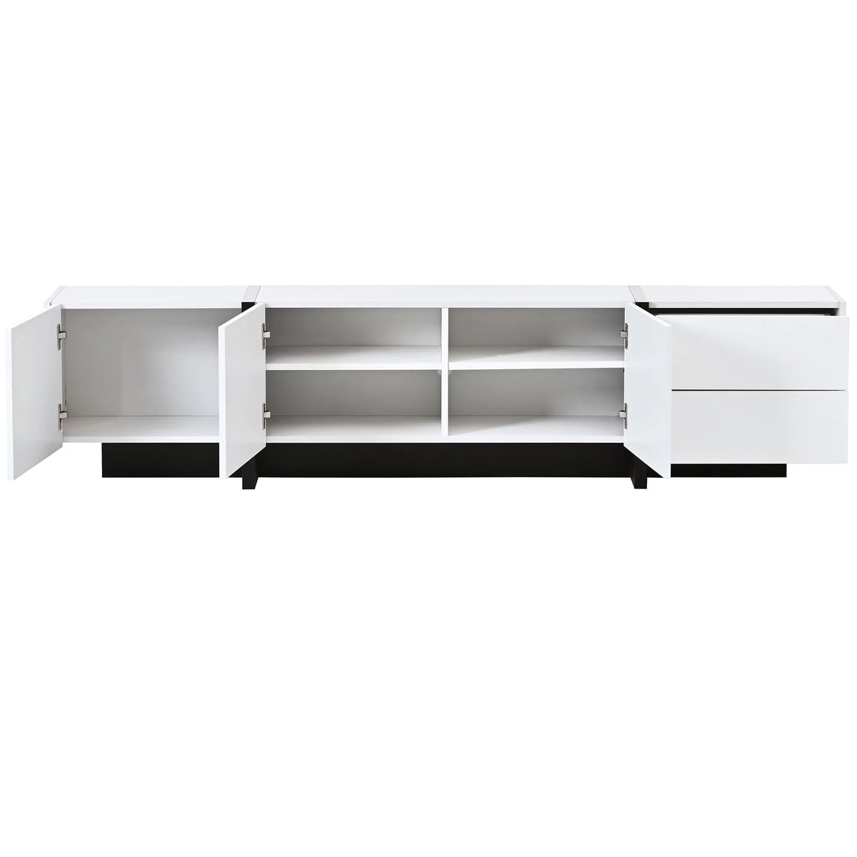 White Rectangle TV Stand for 80 inch TV U78217