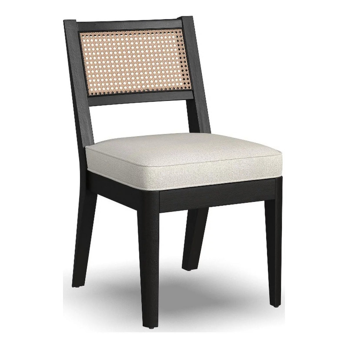 Black Mid-Century Wood Dining Chair Q1715