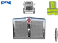 Chrome Grille Frame with Bug Screen and Logo Grill Emblem B8566