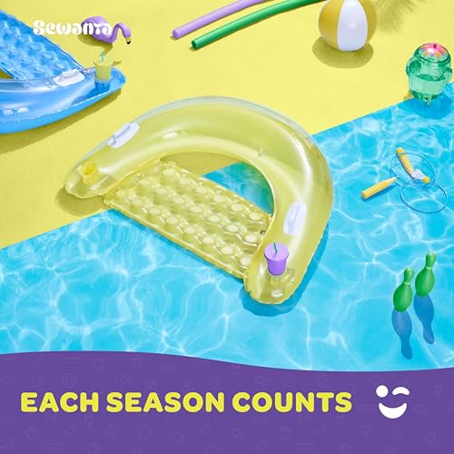 Inflatable Pool Float Chair with Cup Holders & Handles N40782
