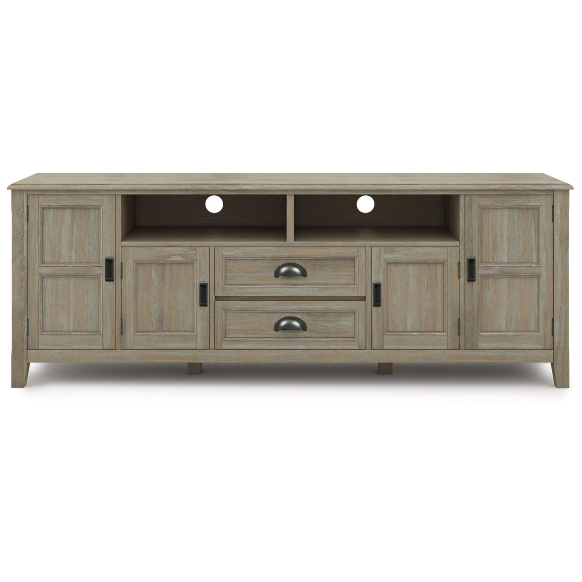 Gray Wood TV Media Stand R340
