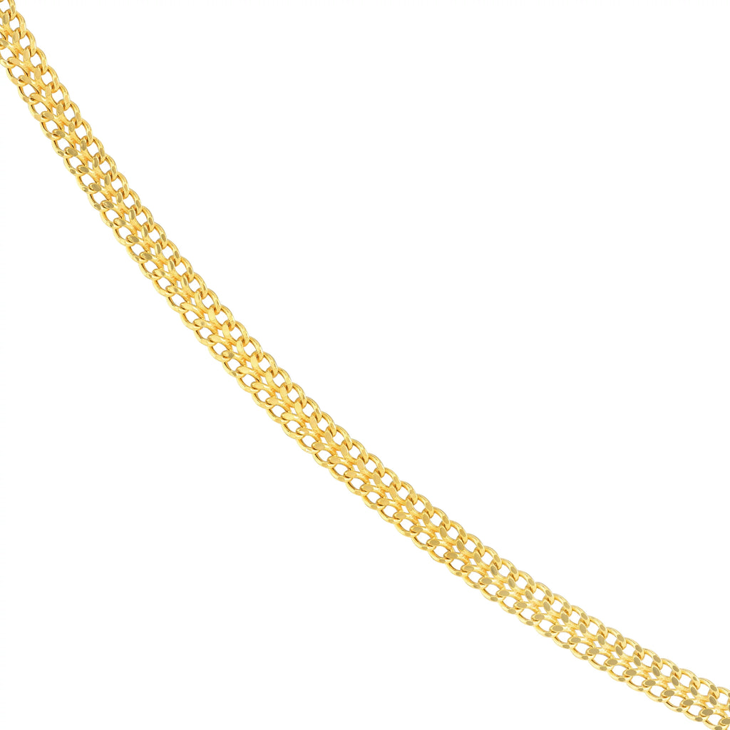 14K Yellow Gold Diamond Cut Chain Necklace O258