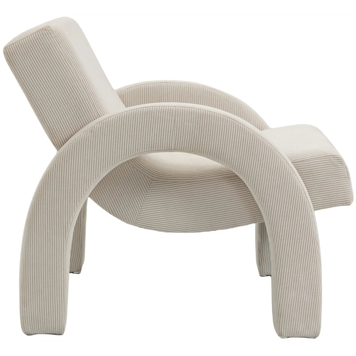 Cream Corduroy Accent Chair O3667