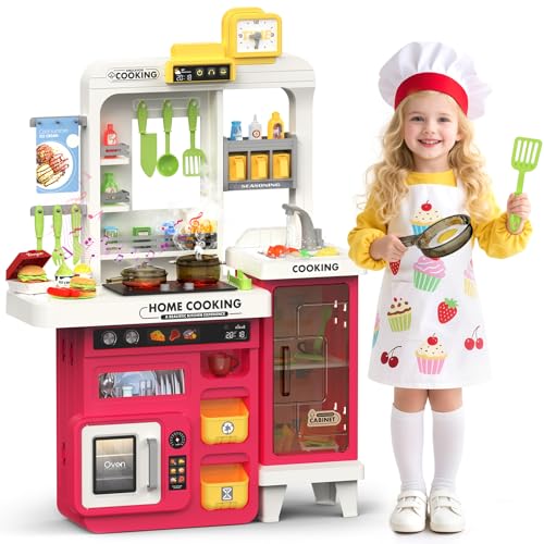 68 PCS Toddler Kitchen Playset with Light & Sound U1712