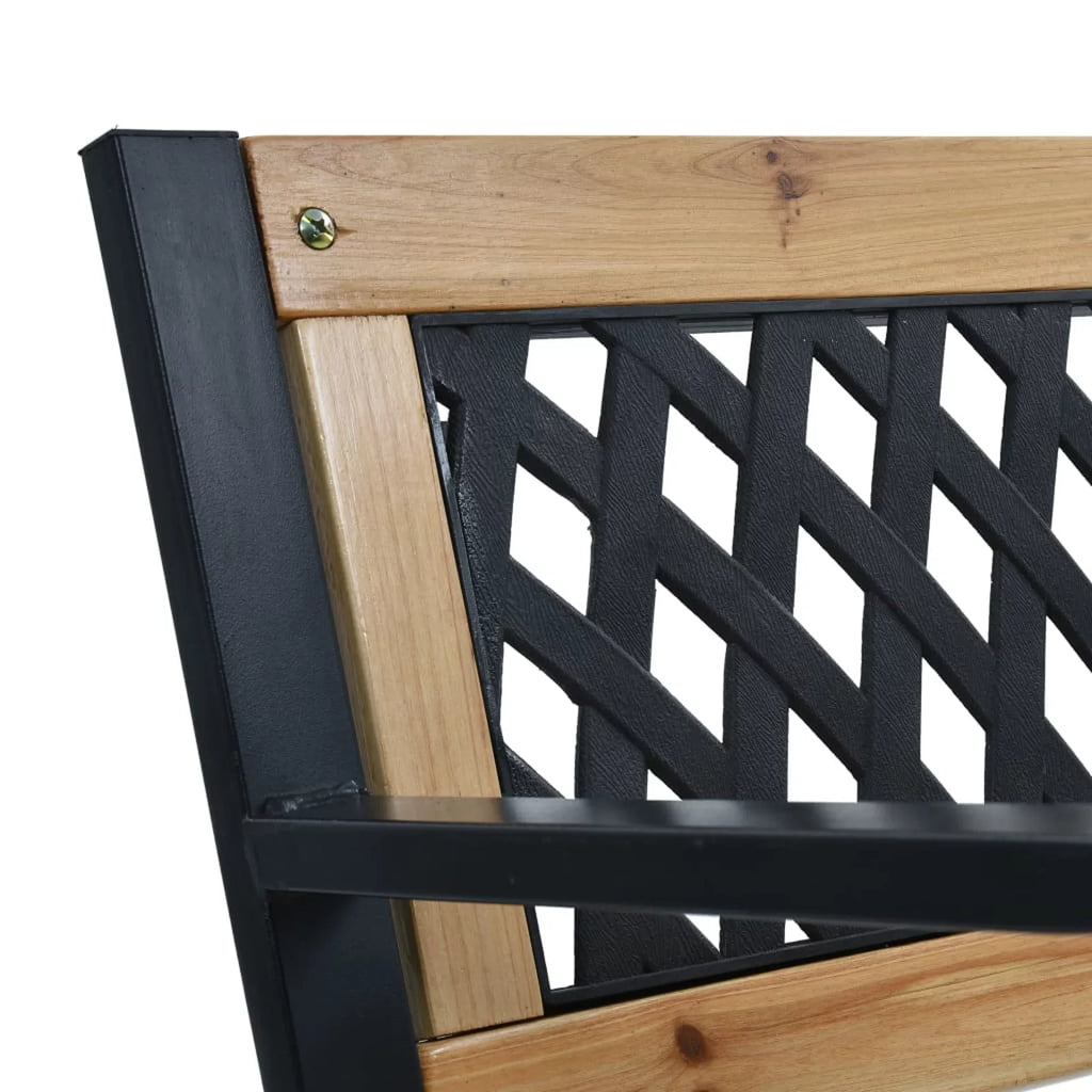 Wood and Plastic Garden Bench with Steel Frame M43702