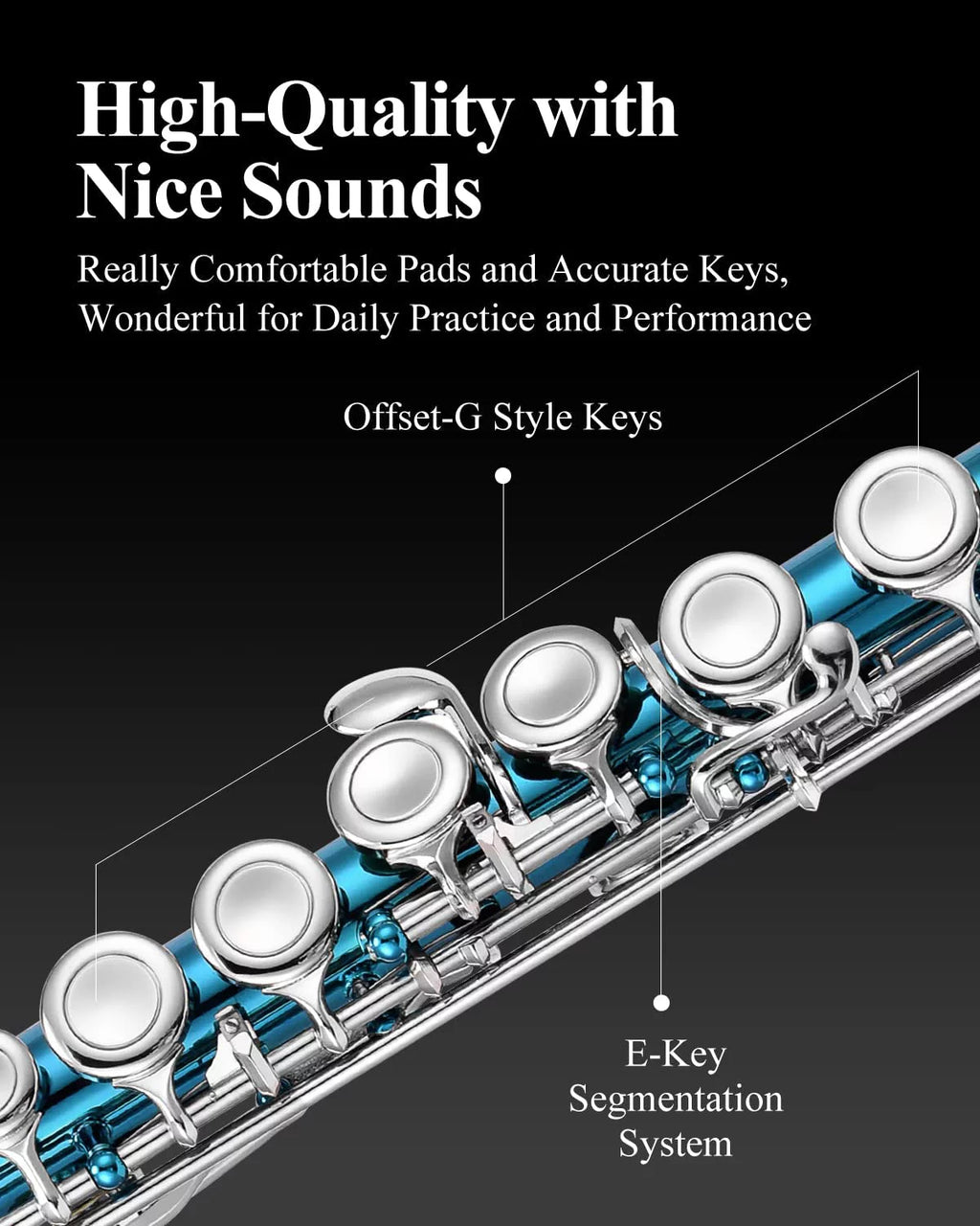 16 Key Closed Hole C Flute with Case and Stand Y86259
