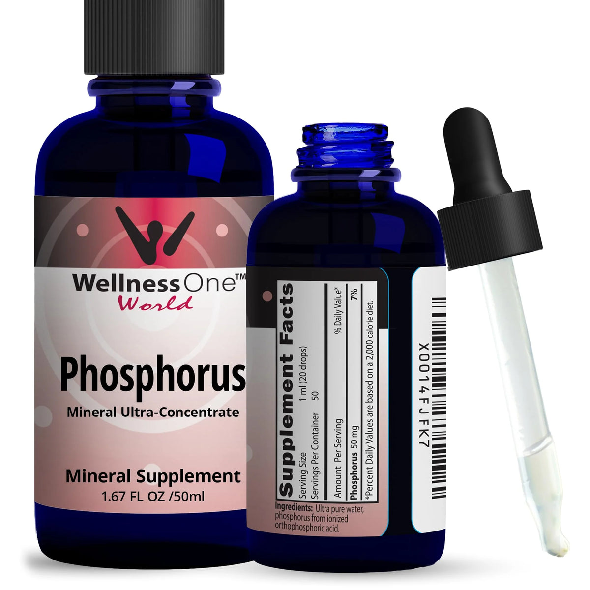 Liquid Phosphorus Supplement 1.67 fl oz Non-GMO Vegan Gluten Free Y475193