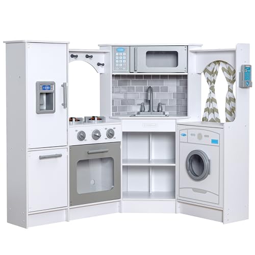 Wooden Corner Play Kitchen with Lights & Sounds A569706