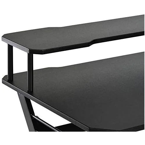 55 Inch Black Gaming Desk with Monitor Stand C83969