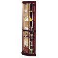 Corner Curio Cabinet in Cherry Finish G464