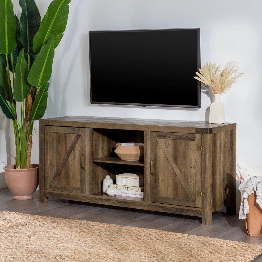 Modern Farmhouse Barn Door TV Stand P505848