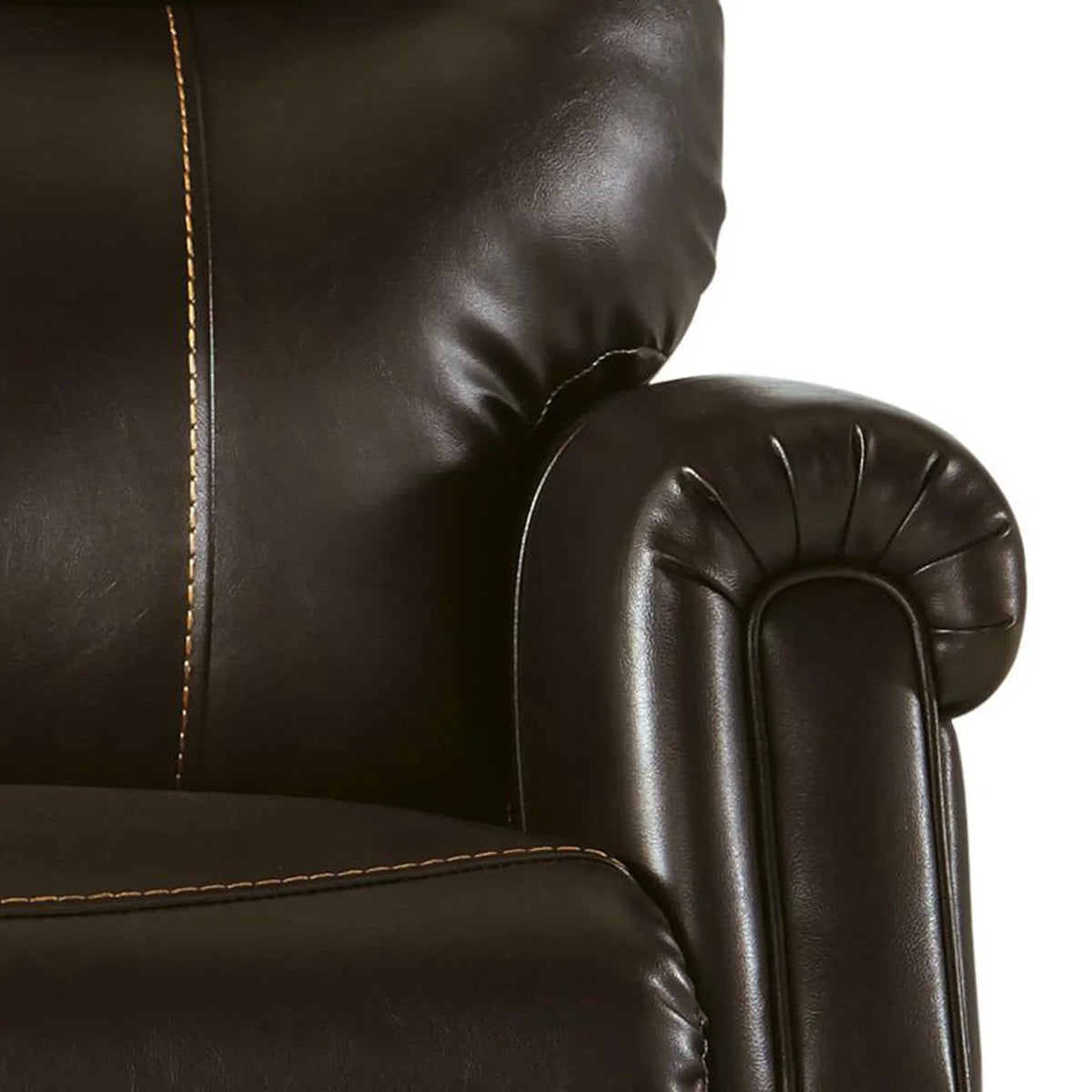 Brown Power Lift Recliner with Tufted Back L4645