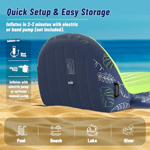 Inflatable Pool Lounger Float with Cup Holder C205218
