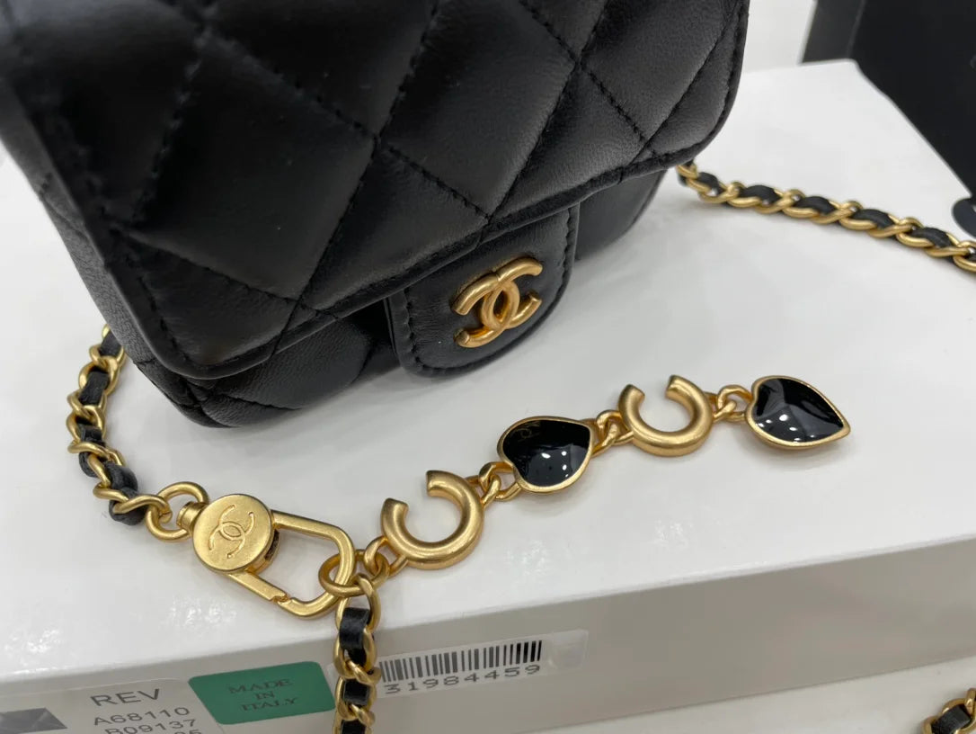 Black Mini Flap Bag B960